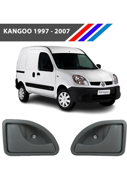 Kangoo Mk1 Kasa Iç Açma Kolu Gri Renk Sağ ve Sol Set 1997 2007 M2068-2