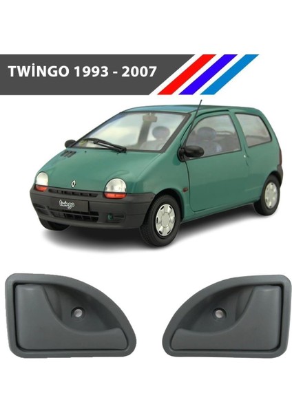 Twingo Mk1 Kasa Iç Açma Kolu Gri Renkli Sağ Sol Set 1993 - 2007 M2068-3