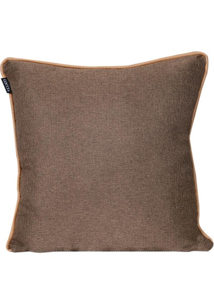 2'lı İsle Keten Görünümlü Fitilli Kırlent Kılıfı Kahverengi modelleri