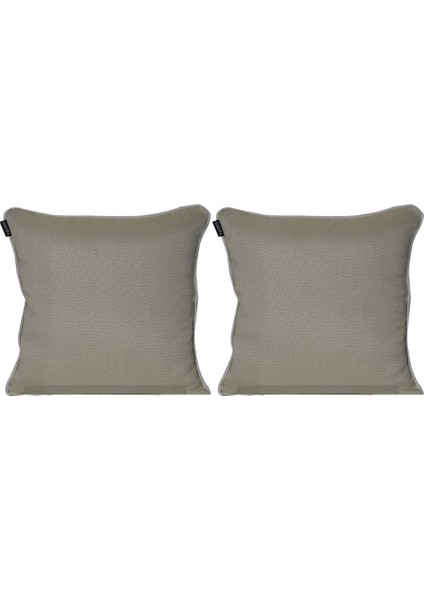 2'lı İsle Keten Görünümlü Fitilli Kırlent Kılıfı Ekru fırsatları