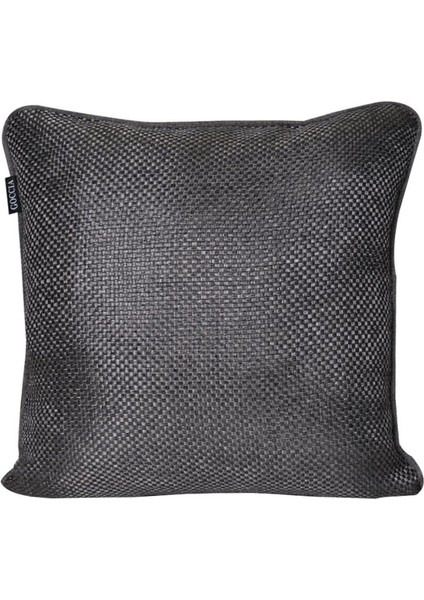 2'lı Hasır Dokulu Fitilli Çift Taraflı Kırlent Kılıfı Antrasit modelleri