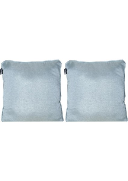 2'li Parlak Fitilli Kırlent Kılıfı Gökyüzü Mavi