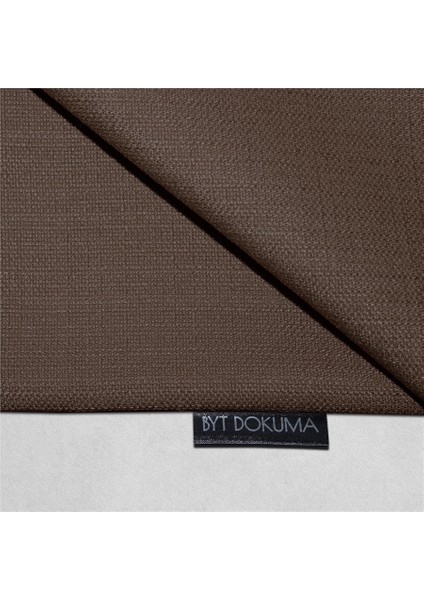 2'li Keten Görünümlü Kırlent Kılıfı Acı Kahve