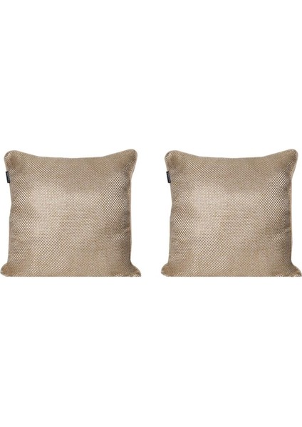 2'lı Hasır Dokulu Fitilli Çift Taraflı Kırlent Kılıfı Koyu Krem fırsatları
