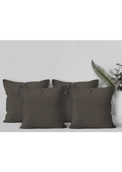 4'lü Keten Görünümlü Kırlent Kılıfı Antrasit indirimleri