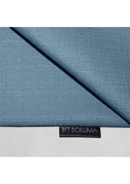 4'lü Keten Görünümlü Kırlent Kılıfı Mavi