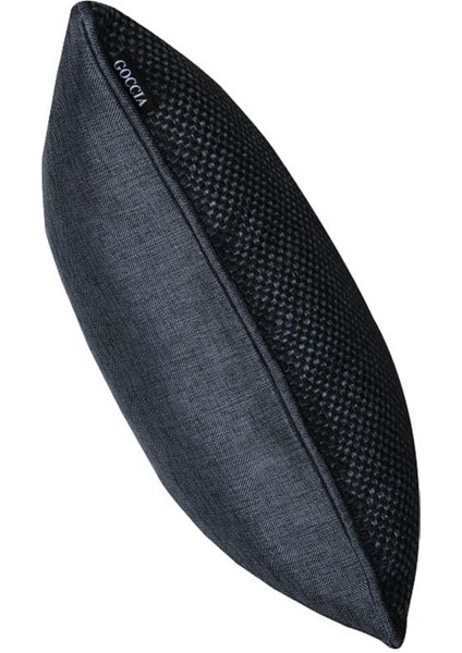 4'lü Hasır Dokulu Fitilli Çift Taraflı Kırlent Kılıfı Mavi Siyah