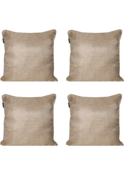 4'lü Hasır Dokulu Fitilli Çift Taraflı Kırlent Kılıfı Koyu Krem fırsatları