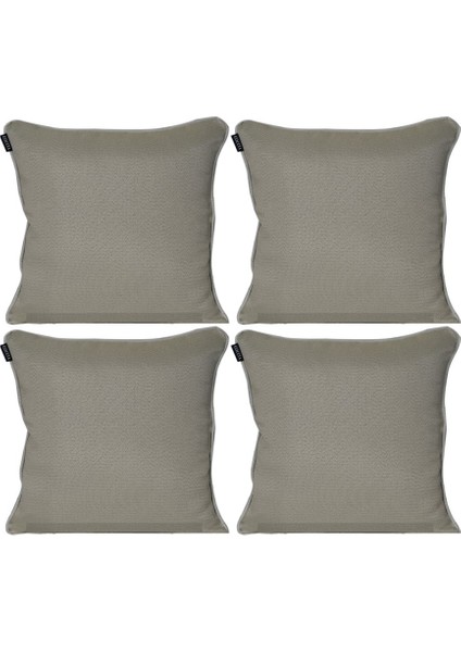 4'lü İsle Keten Görünümlü Fitilli Kırlent Kılıfı Ekru fırsatları