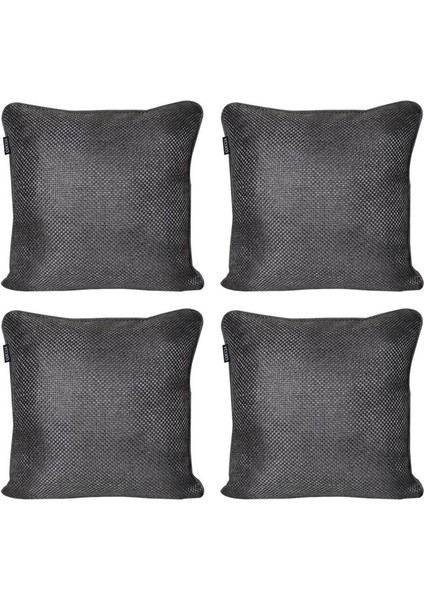 4'lü Hasır Dokulu Fitilli Çift Taraflı Kırlent Kılıfı Antrasit fırsatları