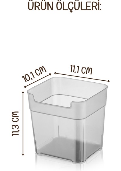 Mini Buzdolabı Düzenleyici Kutu 6lı Antrasit fırsatları