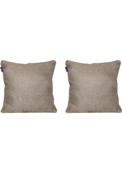 2'lı Hasır Dokulu Fitilli Çift Taraflı Kırlent Kılıfı Krem indirimleri