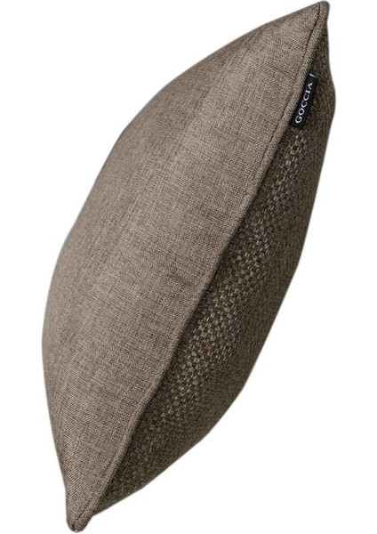 2'lı Hasır Dokulu Fitilli Çift Taraflı Kırlent Kılıfı Krem