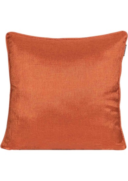 2'lı Hasır Dokulu Fitilli Çift Taraflı Kırlent Kılıfı Turuncu