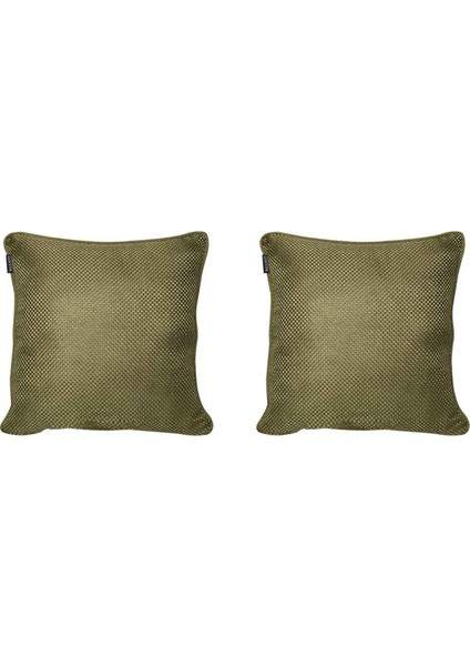 2'lı Hasır Dokulu Fitilli Çift Taraflı Kırlent Kılıf Yeşil fırsatları