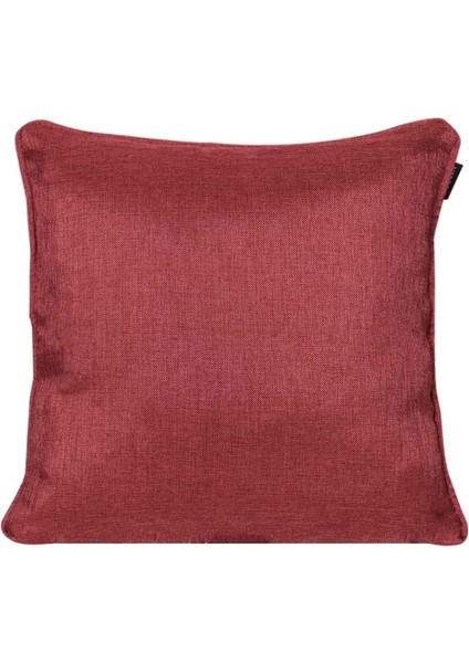 4'lü Hasır Dokulu Fitilli Çift Taraflı Kırlent Kılıfı Kırmızı