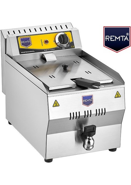 8 lt Yağ Tahliye Musluklu Elektrikli Fritöz - R110