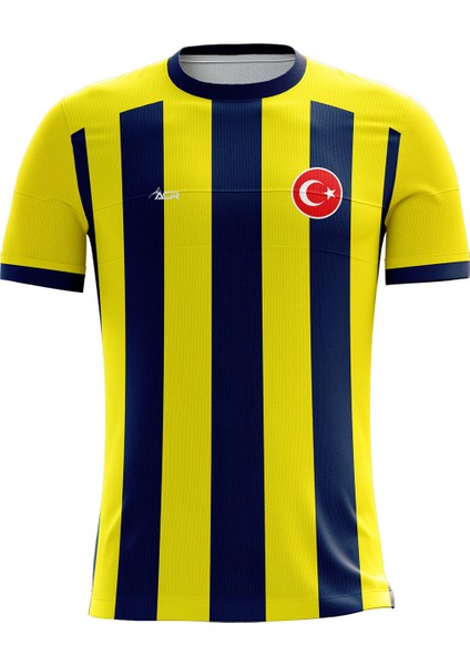 Kişiye Özel Futbol Forması, Hediyelik Forma Tek Üst Sarı Lacivert 2020 Modeli