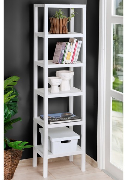 6 Katlı Plastik Raf Ünitesi Mutfak Rafı Banyo Rafı Balkon Rafı Banyo Düzenleyici Kitaplık