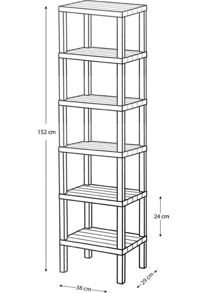 6 Katlı Plastik Raf Ünitesi Mutfak Rafı Banyo Rafı Balkon Rafı Banyo Düzenleyici Kitaplık modelleri