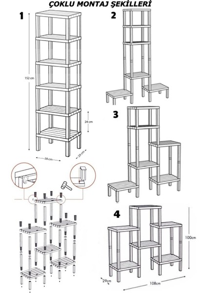 6 Katlı Plastik Raf Ünitesi Mutfak Rafı Banyo Rafı Balkon Rafı Banyo Düzenleyici Kitaplık indirimleri