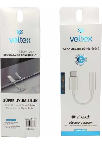 Type-C To 3.5 mm Kulaklık Ses Çevirici Dönüştürücü