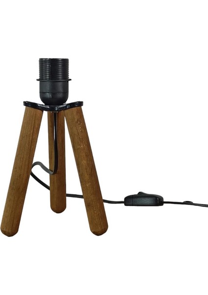 Ahşap Tripod Abajur Ayağı Klasik