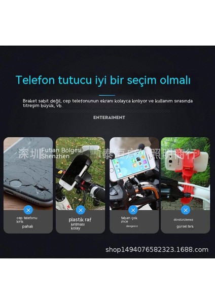 Bisiklet Alüminyum Alaşımlı Cep Telefonu Tutucu (Yurt Dışından)