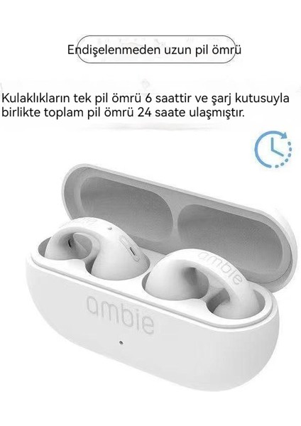 Kemik Iletimli Kablosuz Bluetooth Kulaklık Klipsi Kulak Küpesi Kulaklık (Yurt Dışından)