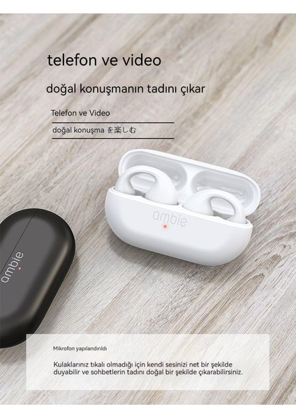 Kemik Iletimli Kablosuz Bluetooth Kulaklık Klipsi Kulak Küpesi Kulaklık (Yurt Dışından)