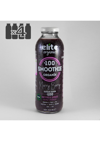 Elite Naturel Organic Smoothie Merry Berry 414 ml