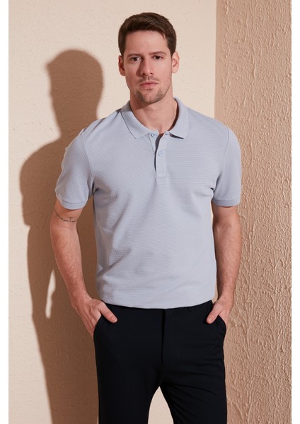 Regular Fit Pamuklu Düğmeli Polo T Shirt Erkek Polo 5902326