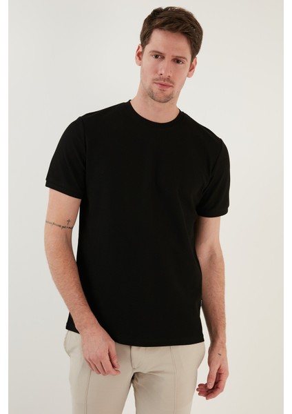Pamuklu Bisiklet Yaka Basic T Shirt Erkek T Shirt 5902387 fırsatları