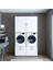 Çamaşır-Kurutma Makinesi Dolabı + Üst Dolabı Mat Beyaz 240X134 1