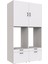 Çamaşır-Kurutma Makinesi Dolabı + Üst Dolabı Mat Beyaz 240X134 4