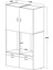 Çamaşır-Kurutma Makinesi Dolabı + Üst Dolabı Mat Beyaz 240X134 5