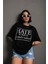 Kadın Oversize Hate Baskılı T-Shirt 3