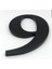 Kapı Numarası 20 cm No 9 Roma, Siyah Pleksi Kendinden Yapışkanlı 1