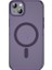 Apple iPhone 14 Plus Kılıf Wireless Tacsafe Alpin Mat Ultra Koruma Sert Kapak Derin Mor 1