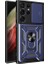 Casestreet Samsung Galaxy S23 Ultra Kılıf Case Sert Silikon Tank Aramid Sürgülü Vega Yüzüklü Lacivert 1