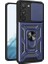 Casestreet Samsung Galaxy S23 Kılıf Case Sert Silikon Tank Aramid Sürgülü Vega Yüzüklü Lacivert 1