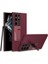 Casestreet Samsung Galaxy S23 Ultra Kılıf Case Kalemlikli Standlı Deri Görünüm Mürdüm 1