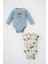 Erkek Bebek Organik Fitilli Kaşkorse 2'li Uzun Kollu Çıtçıtlı Body Z6934A223SP 1