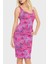 Desenli Slim Fit Bodycon Streç Midi Elbise Bayan Elbise 74HAO946 JS162 406 2