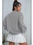 Kadın Gri Basic 0 Sıfır Yaka Baskısız Düz Oversize Salaş Bol Kesim Sweatshirt10 2