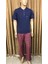 Erkek Kısa Kol Pijama TAKIMI-901-LACIVERT-BORDO 1