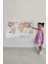 Doğaltercih Eğitici Dünya Haritası Dünya Atlası Çocuk ve Bebek Kız Çocuğu Odası Duvar Sticker 3777XL 3