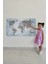Doğaltercih Ülke Adlı Eğitici Dünya Haritası Dünya Atlası Çocuk ve Bebek Odası Duvar Sticker 3823XL 3