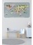 Doğaltercih Eğitici Dünya Haritası Dünya Atlası Çocuk ve Bebek Odası Duvar Sticker 3816XL 2