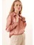 Kadın Tarçın Hafif Dökümlü Saten Yüzeyli Gömlek HZL22W-BD13964110 3